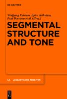 Segmental Structure and Tone /