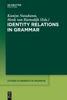 Identity relations in grammar /