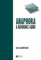 Anaphora : a reference guide /