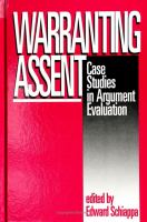Warranting assent : case studies in argument evaluation /