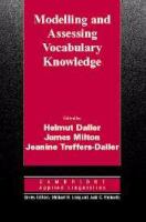 Modelling and assessing vocabulary knowledge /