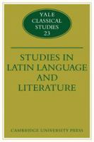 Studies in Latin language and literature /