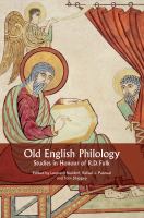 Old English philology : studies in honour of R.D. Fulk /