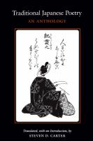 Traditional Japanese poetry : an anthology /