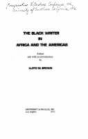 The Black writer in Africa and the Americas.