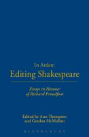In Arden : editing Shakespeare : essays in honour of Richard Proudfoot /