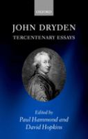 John Dryden : tercentenary essays /