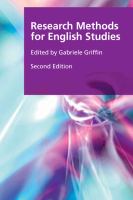 Research methods for English studies /