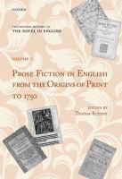 The Oxford history of the novel in English /