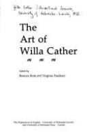 The art of Willa Cather,