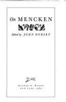 On Mencken : essays /