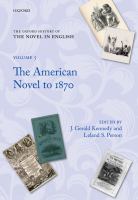 The American novel to 1870 /