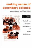 Making sense of secondary science : research into children's ideas /