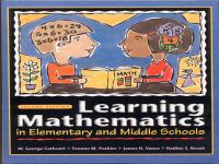 Learning mathematics in elementary and middle schools /
