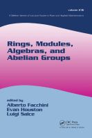 Rings, modules, algebras and abelian groups : proceedings of the Algebra Conference--Venezia /