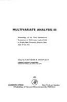Multivariate analysis--III; proceedings.