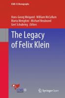 The legacy of Felix Klein /