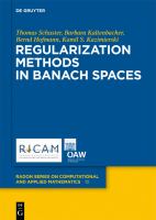 Regularization methods in Banach spaces /