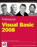 Professional Visual Basic 2008 /