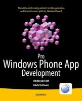 Pro Windows Phone app development /