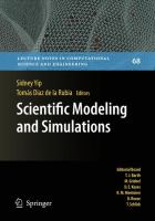 Scientific modeling and simulations /