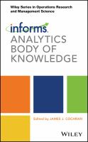 INFORMS Analytics body of knowledge /