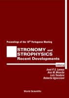 Astronomy and astrophysics : recent developments : proceedings of the 10th Portuguese meeting : CENTRA, Lisbon, Portugal, 27-28 July 2000 /