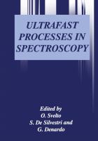 Ultrafast processes in spectroscopy /