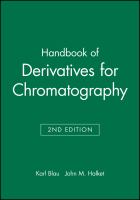 Handbook of derivatives for chromatography.