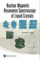 Nuclear magnetic resonance spectroscopy of liquid crystals /