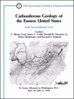 Carboniferous geology of the eastern United States : St. Louis, Missouri to Washington, D.C., June 28-July 8, 1989 /