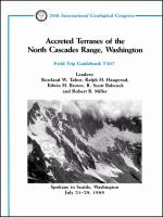 Accreted terranes of the north Cascades Range, Washington : Spokane to Seattle, Washington, July 21-29, 1989 /