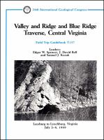 Valley and ridge and Blue Ridge traverse, central Virginia : Leesburg to Lynchburg, Virginia July 2-8, 1989 /