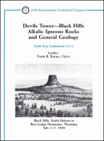 Devils Tower-Black Hills alkalic igneous rocks and general geology : Blacks [sic] Hills, South Dakota to Bear Lodge Mountains, Wyoming, July 1-7, 1989 /