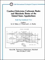 Cambro-Ordovician carbonate banks and siliciclastic basins of the United States Appalachians : Knoxville, Tennessee to Hagerstown, Maryland June 30-July 9, 1989 /