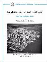 Landslides in central California : San Francisco and central California, July 20-29, 1989 /