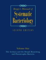 Bergey's manual of systematic bacteriology /