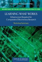 Learning what works : infrastructure required for comparative effectiveness research : workshop summary /
