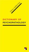 Dictionary of psychopathology /