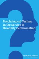 Psychological testing in the service of disability determination /