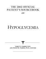 The 2002 official patient's sourcebook on hypoglycemia