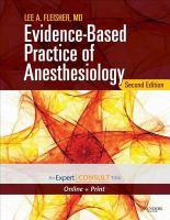 Evidence-based practice of anesthesiology /