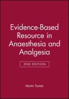 Evidence based resource in anaesthesia and analgesia /