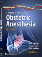 A practical approach to obstetric anesthesia /
