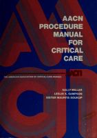 AACN procedure manual for critical care /