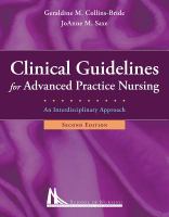 Clinical guidelines for advanced practice nursing : an interdisciplinary approach /