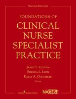 Foundations of clinical nurse specialist practice /