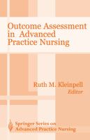 Outcome assessment in advanced practice nursing /