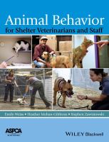 Animal behavior for shelter veterinarians and staff /