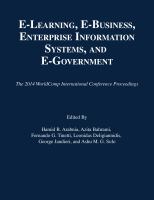 EEE 2014 : proceedings of the 2014 International Conference on E-Learning, E-Business, Enterprise Information Systems, & E-Government /